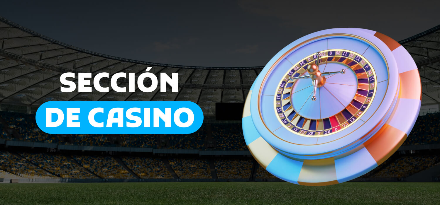 Sección de casino en el sitio web de 1xbet