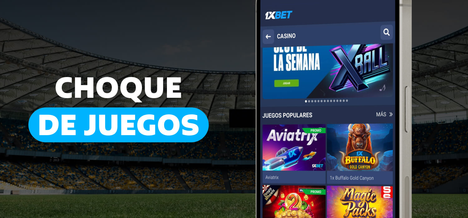 Choque de juegos en 1xbet 