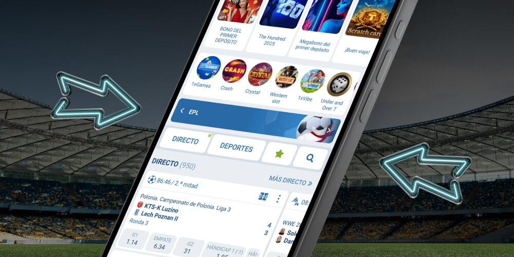 Inicie la aplicación 1xbet