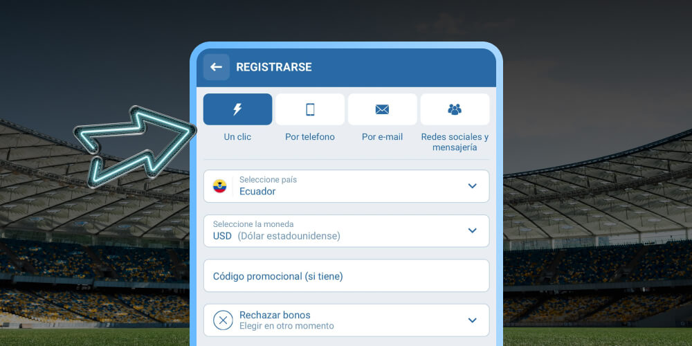 Elija un método de registro